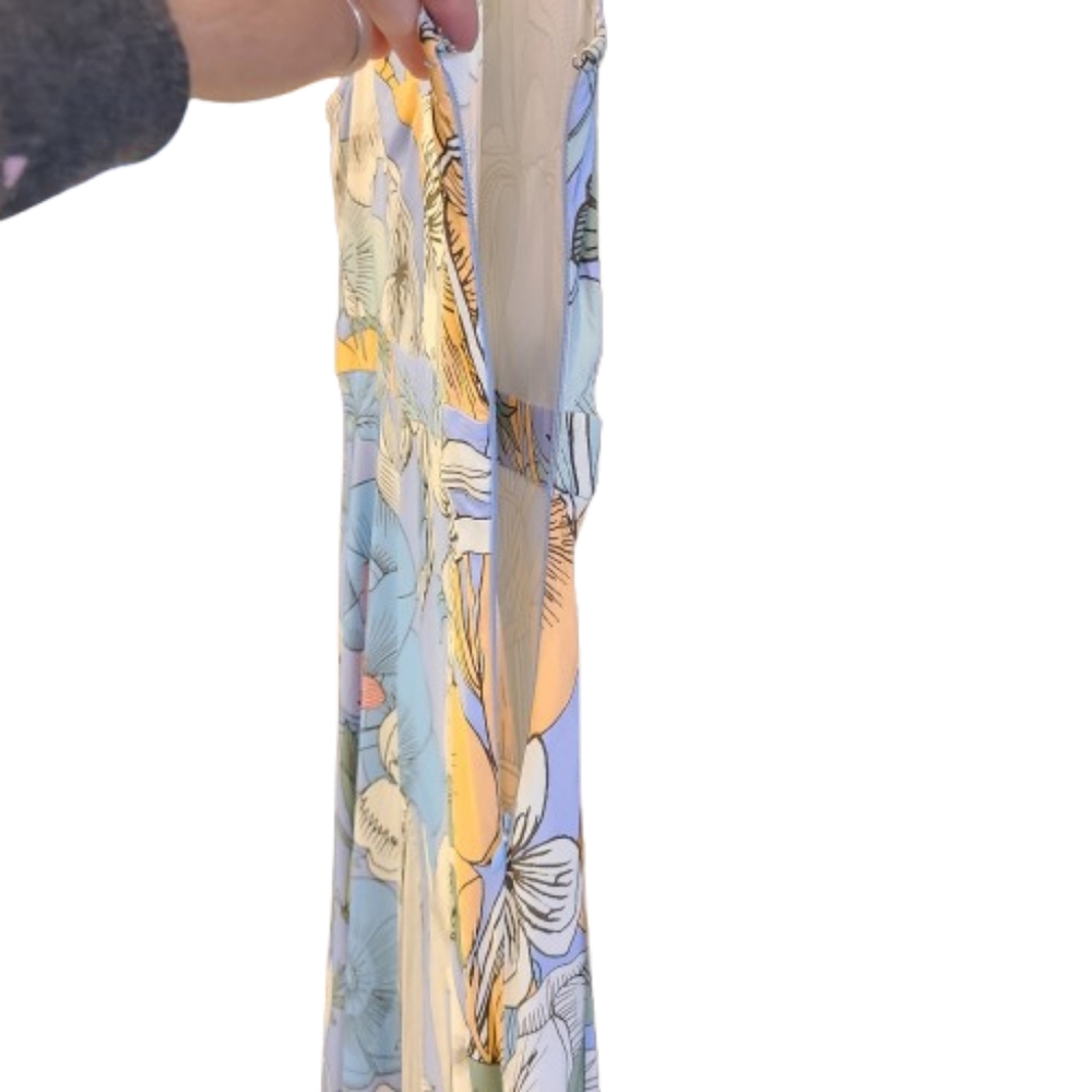 J. Crew Pastel Floral Maxi Dress Size 10 - Picture 5 of 10